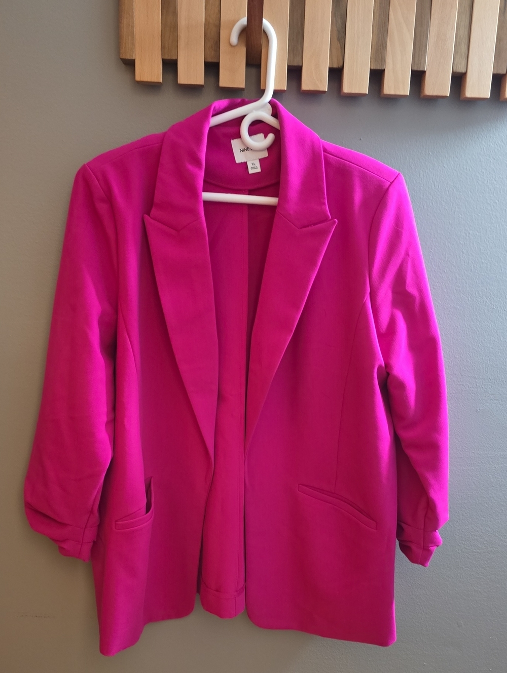 Nine West Hot Pink Open-Front Blazer Jacket
